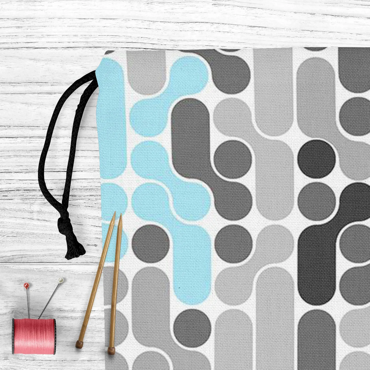 Abstract Geometric D2 Reusable Sack Bag | Bag for Gym, Storage, Vegetable & Travel
