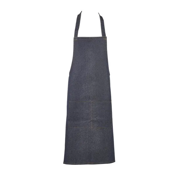 Unwashed Denim Bib Apron 70 x 90cm